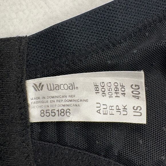 WACOAL 40G Black Retro Chic Full Figure Underwire Bra Mesh Plus Size 855186 - Picture 5 of 15